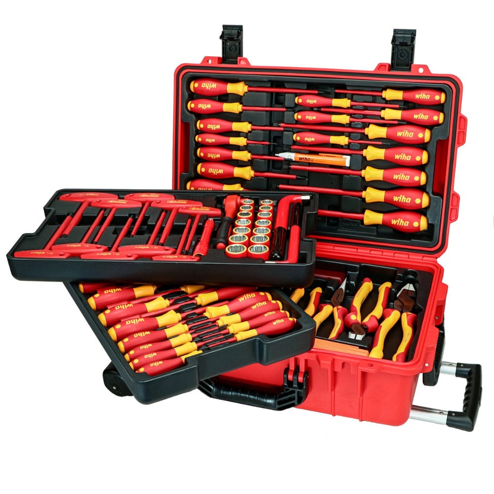 80 Piece Master Electrician's Insulated Tools Set in Rolling Hard Case from GME Supply